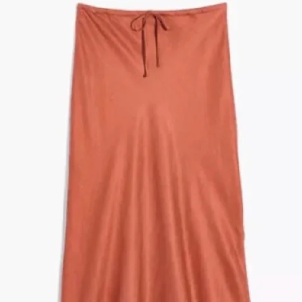 Madewell Women's Linen Blend Drawstring Midi Skirt